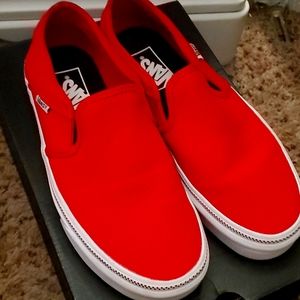 Womens Red Vans size 7.5